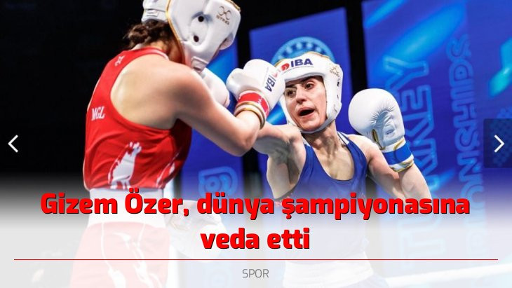 Gizem Özer, dünya şampiyonasına veda etti